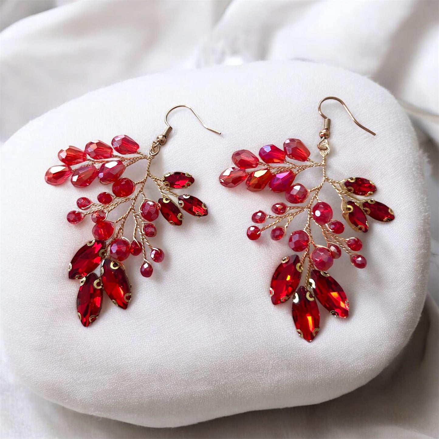 Red Crystal Earrings
