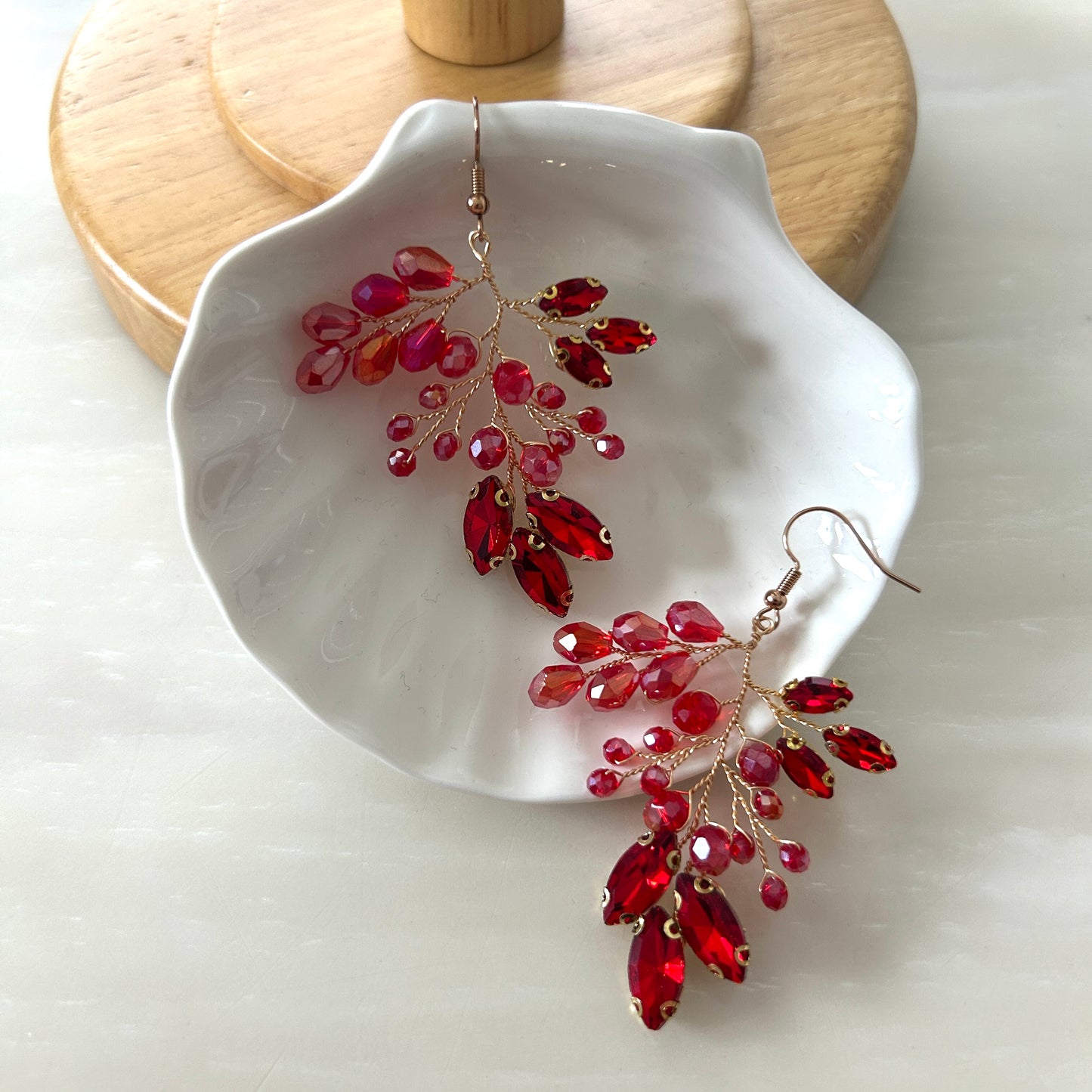Red Crystal Earrings