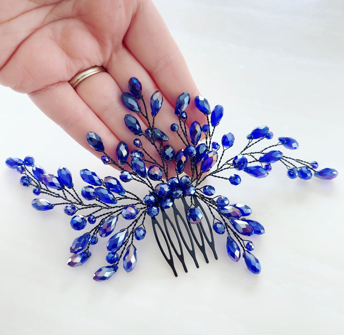Blue and Black Hair Comb