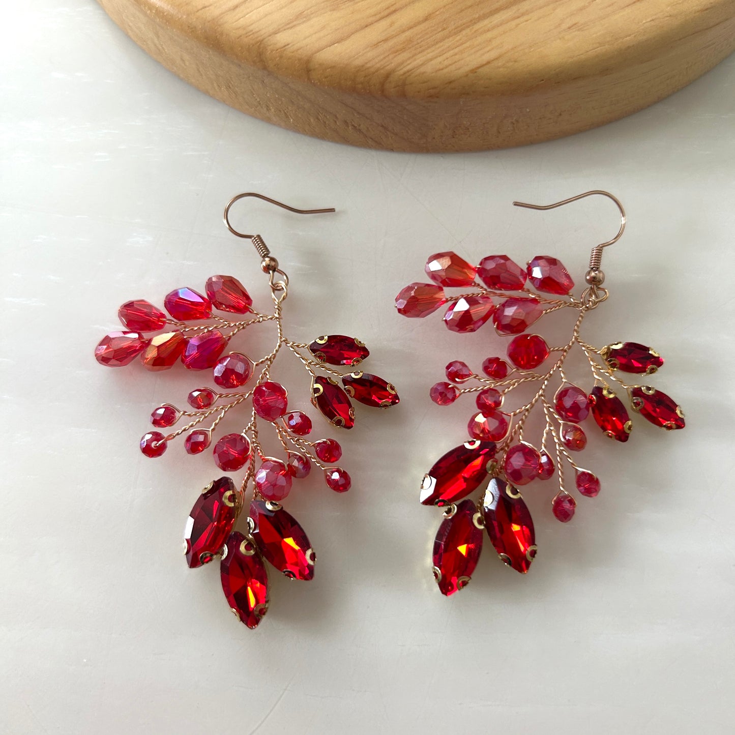 Red Crystal Earrings