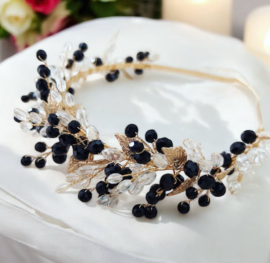 Black statement Bridal crown