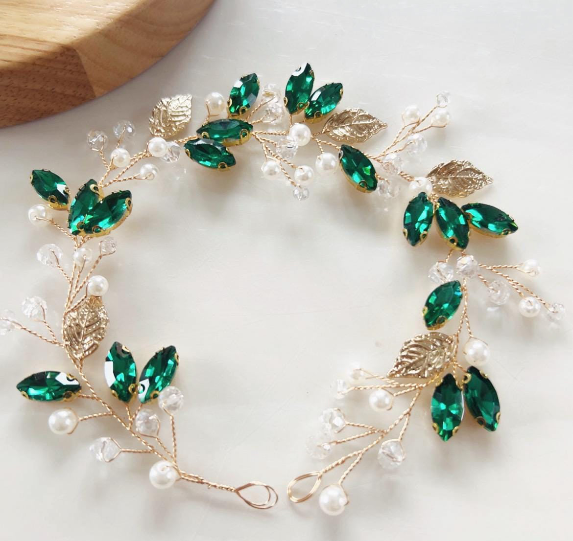 Emerald Green Hair Vine