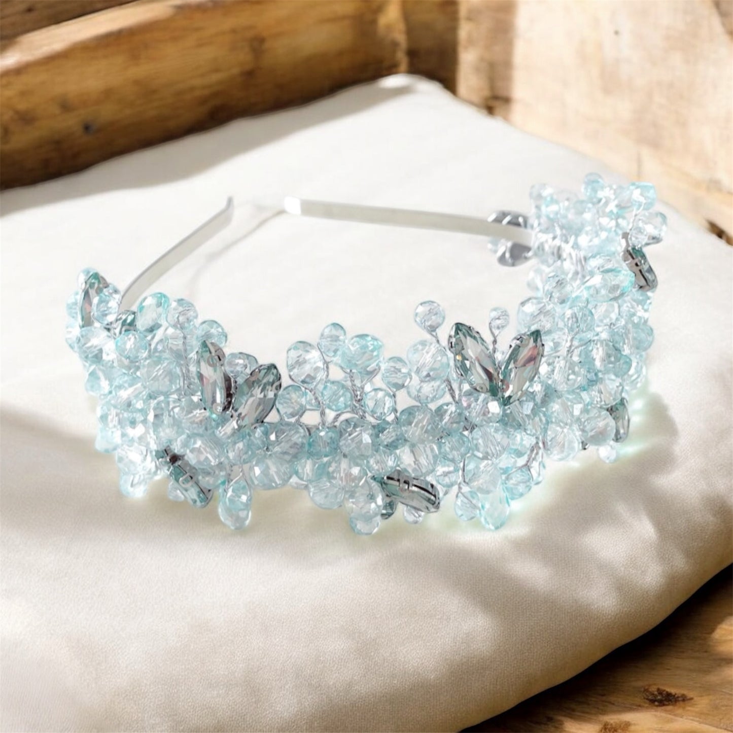 green crystal headband