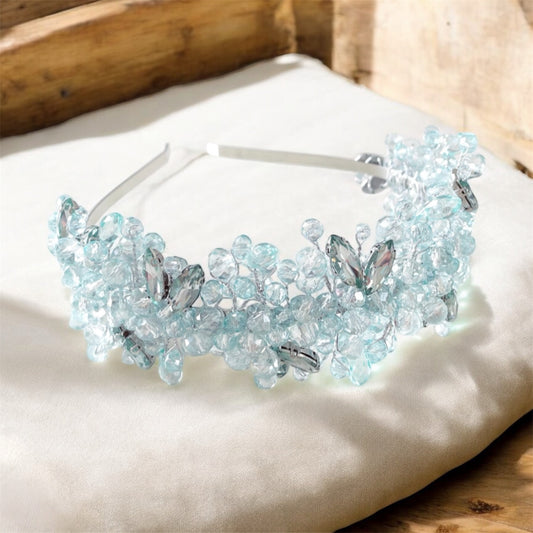 green crystal headband