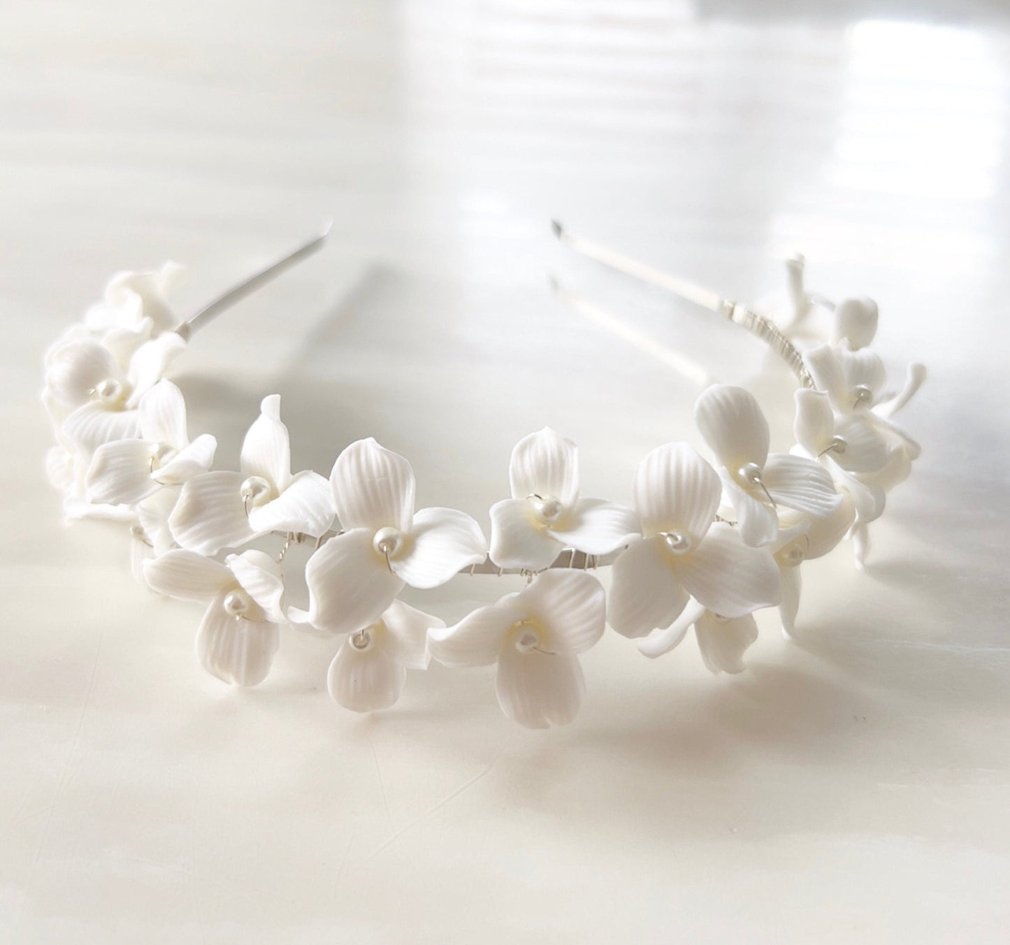bohemian inspired bridal headband - Petal & Pearl