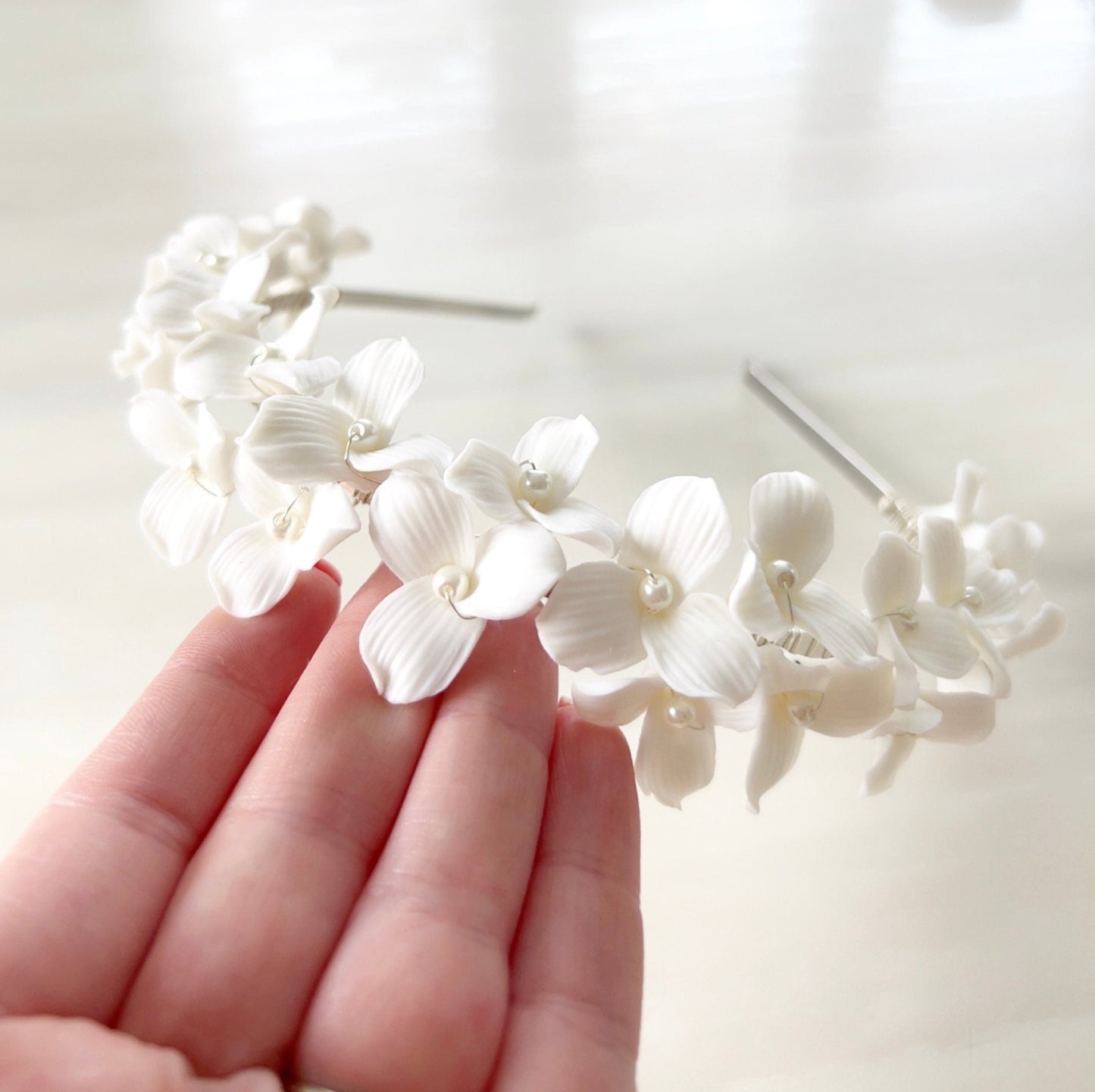 bohemian inspired bridal headband - Petal & Pearl