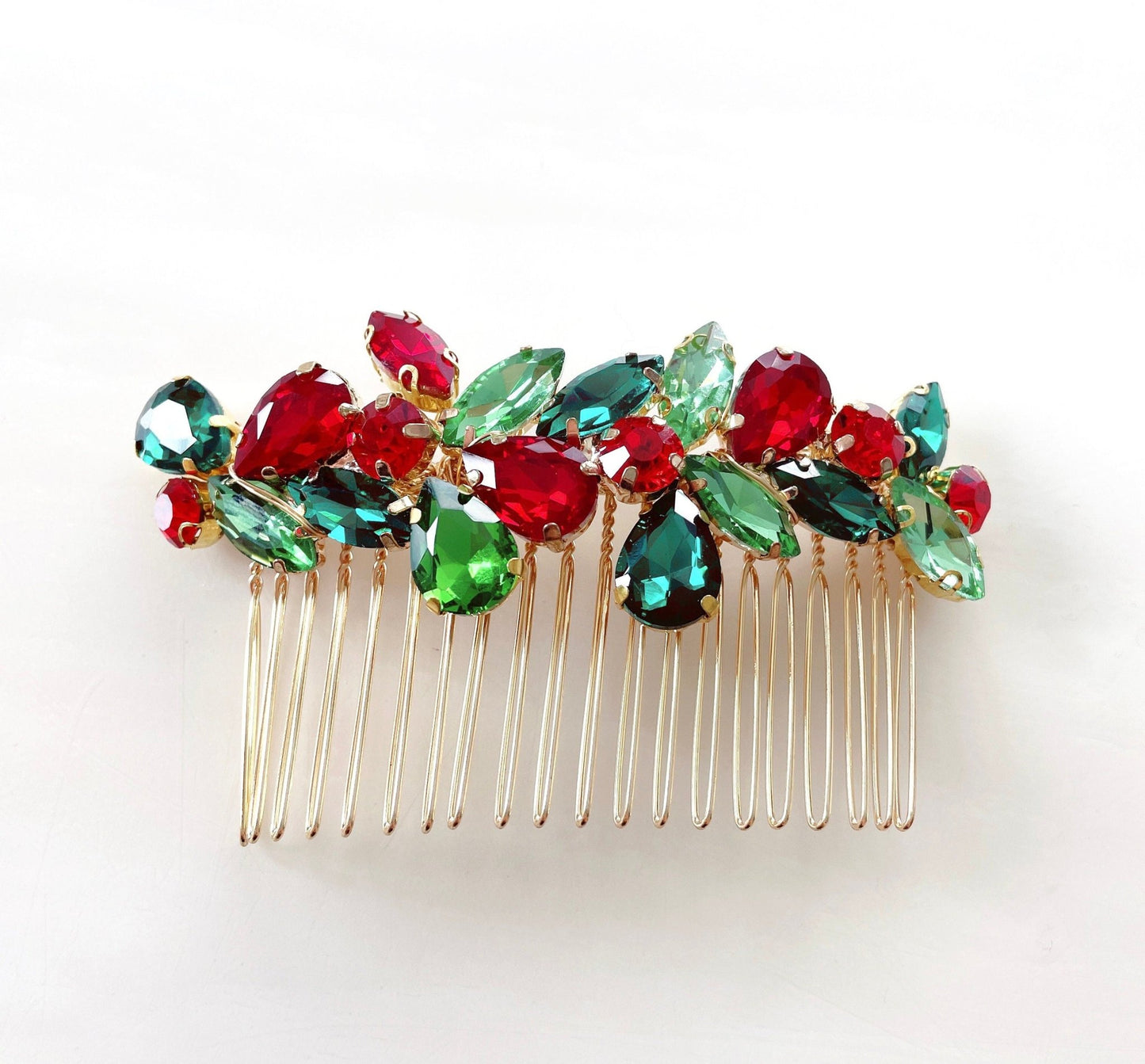 Christmas hair comb - Petal & Pearl
