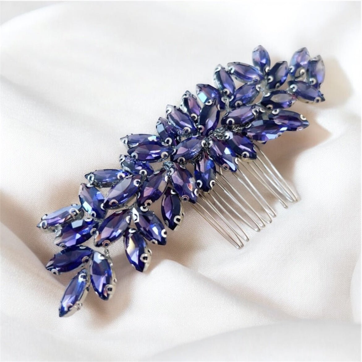 Enya purple hair comb - Petal & Pearl