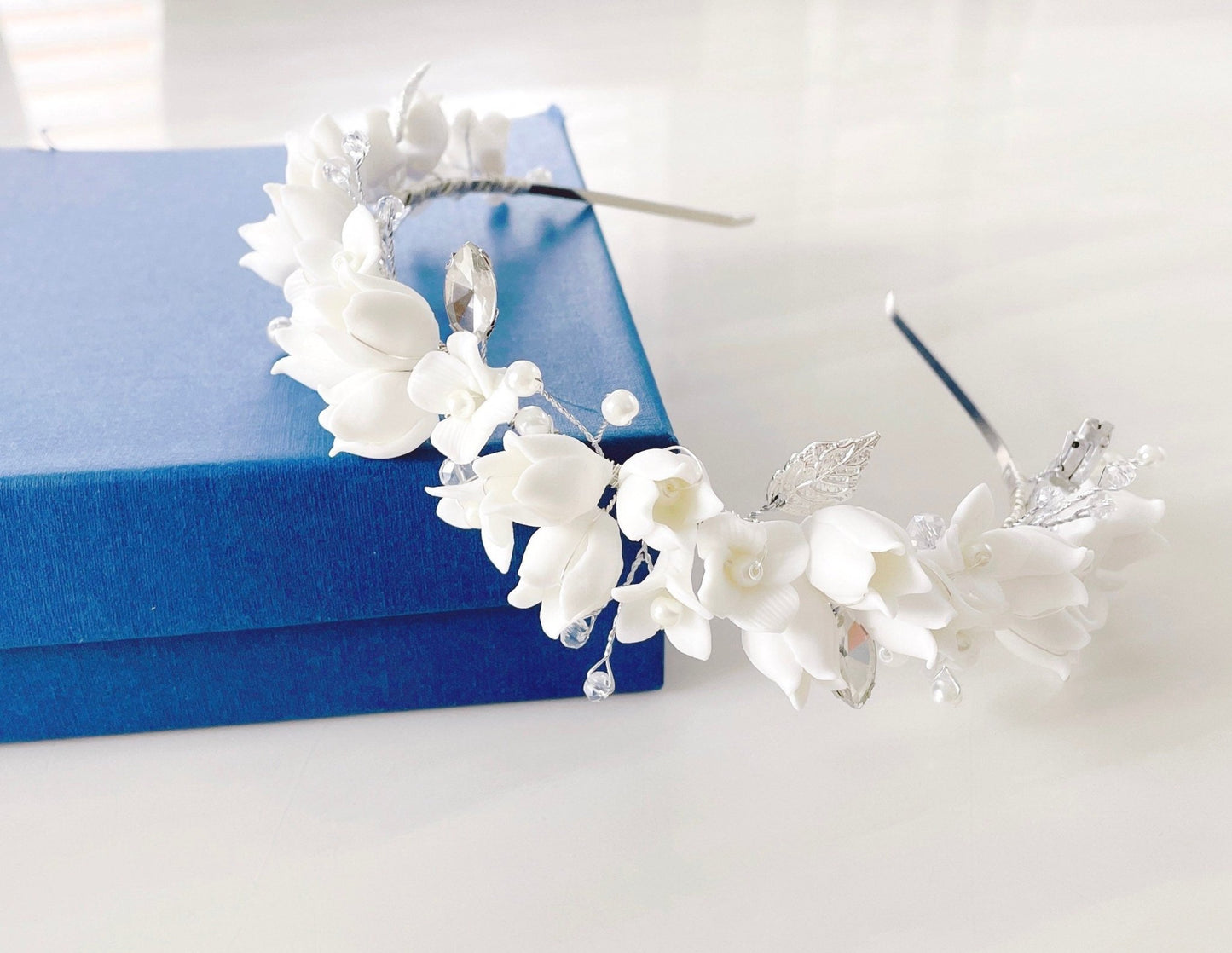 Floral Bridal headband - Petal & Pearl