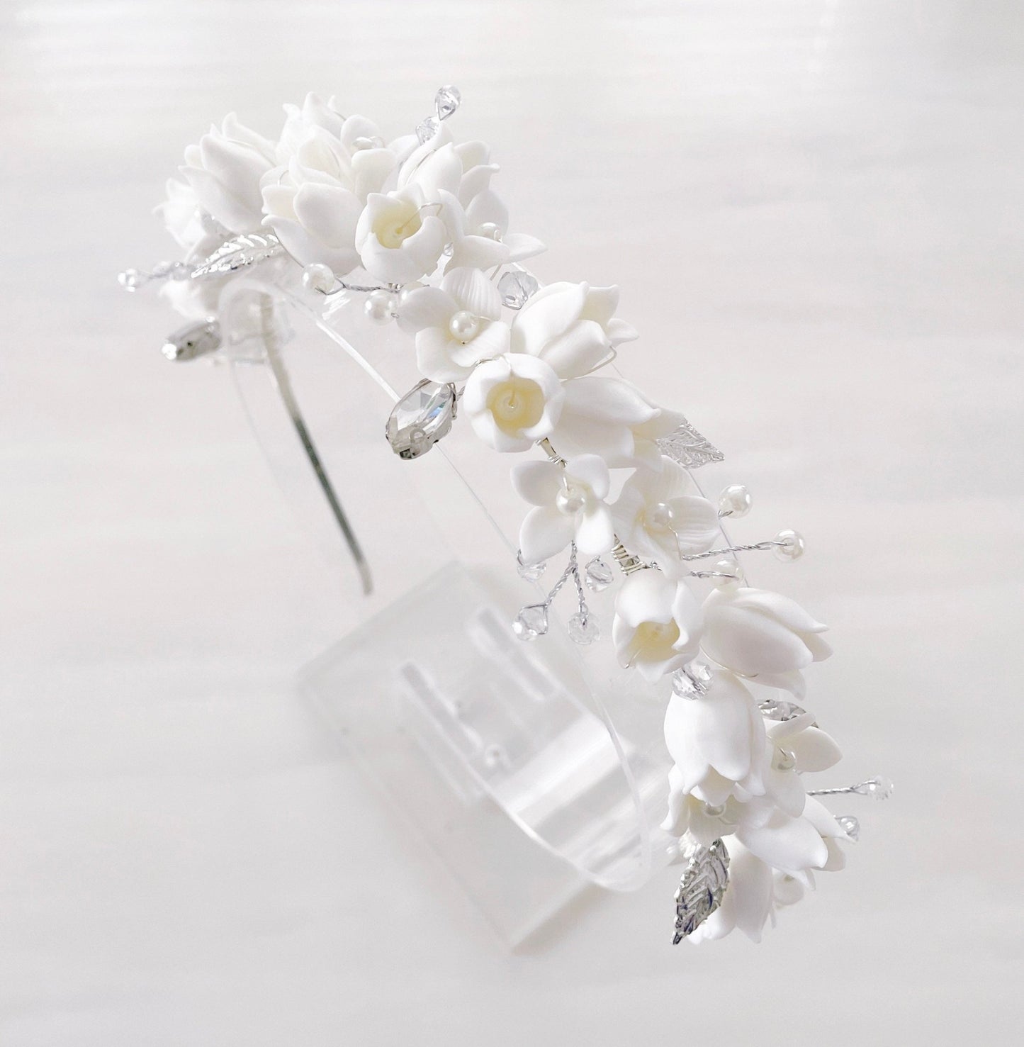 Floral Bridal headband - Petal & Pearl