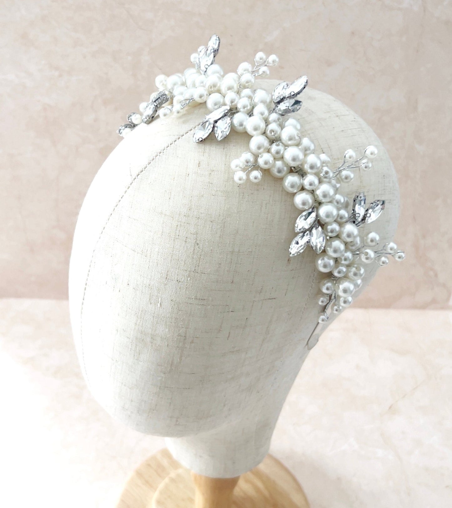Ivory pearl headpiece - Petal & Pearl