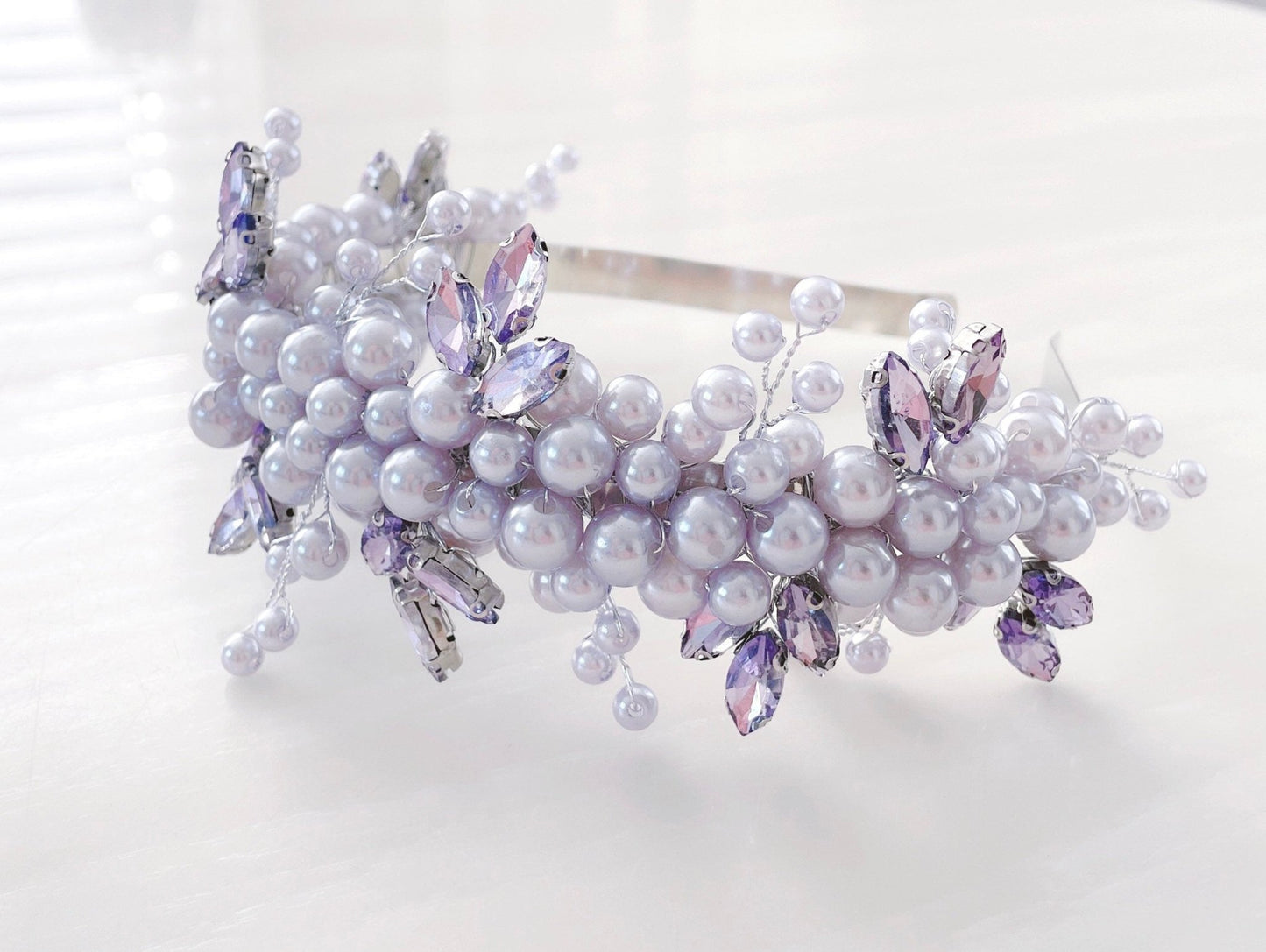 Lilac pearl headband - Petal & Pearl
