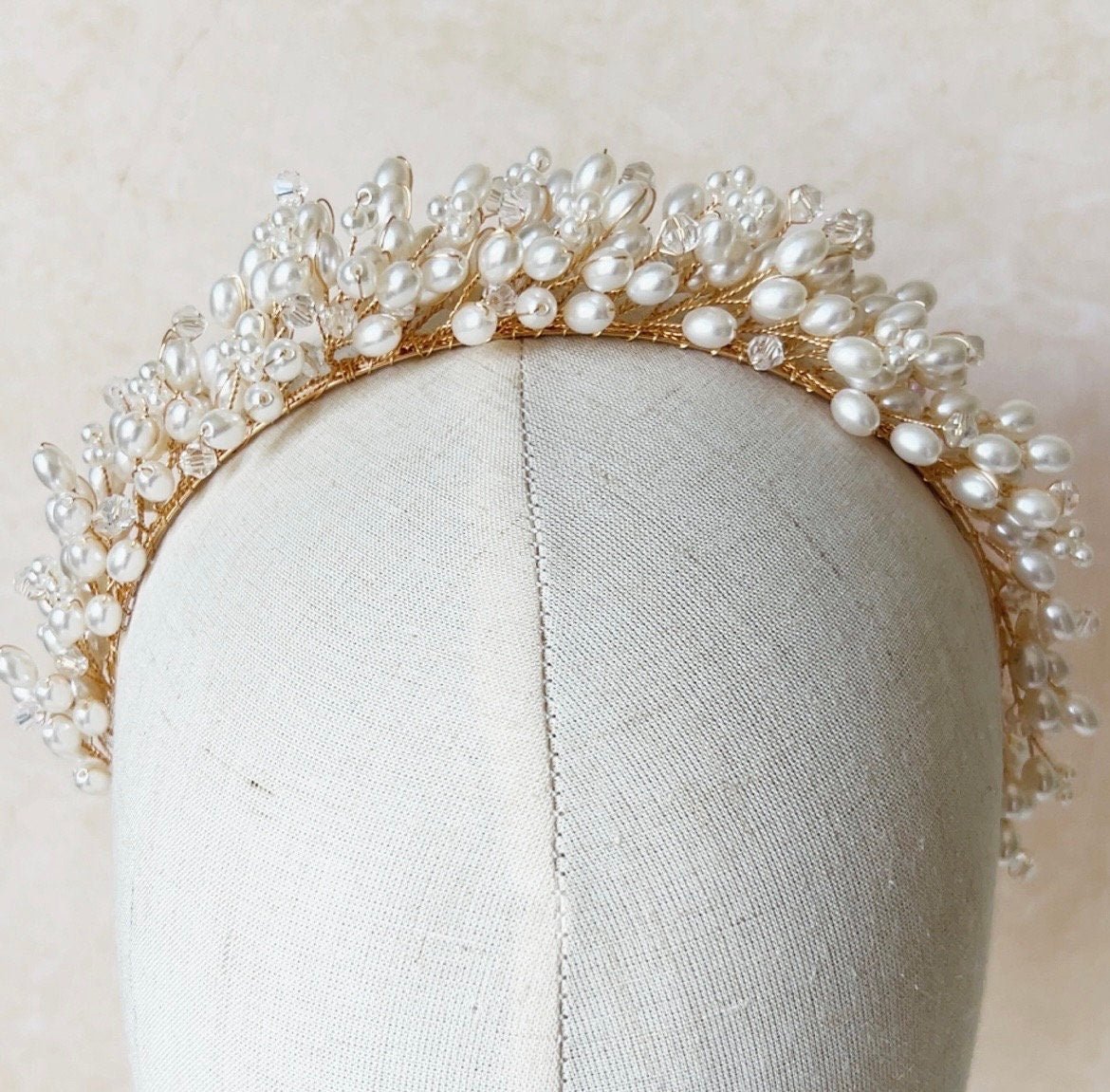 Pearl bridal headpiece - Petal & Pearl
