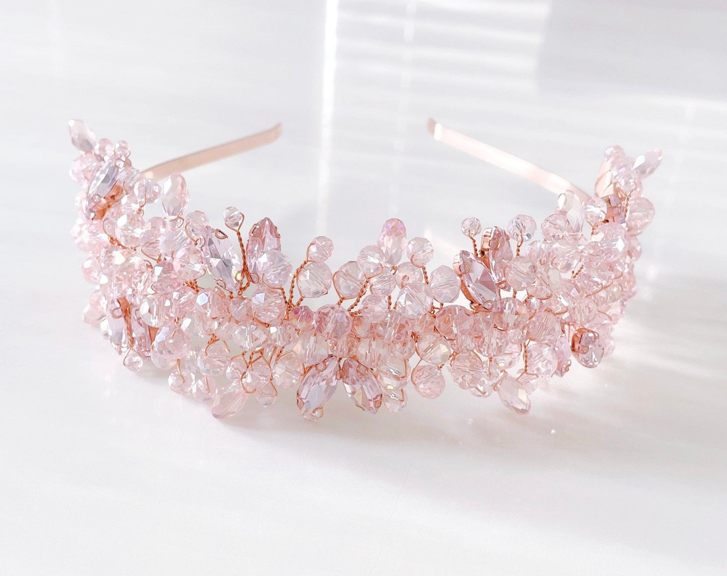 Pink crystal headband - Petal & Pearl