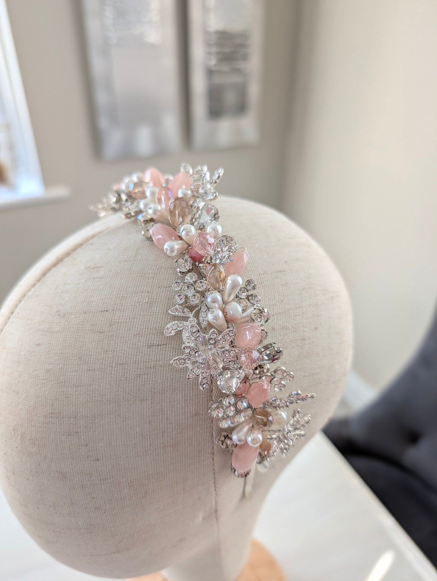 Pink Crystal Bridal Tiara