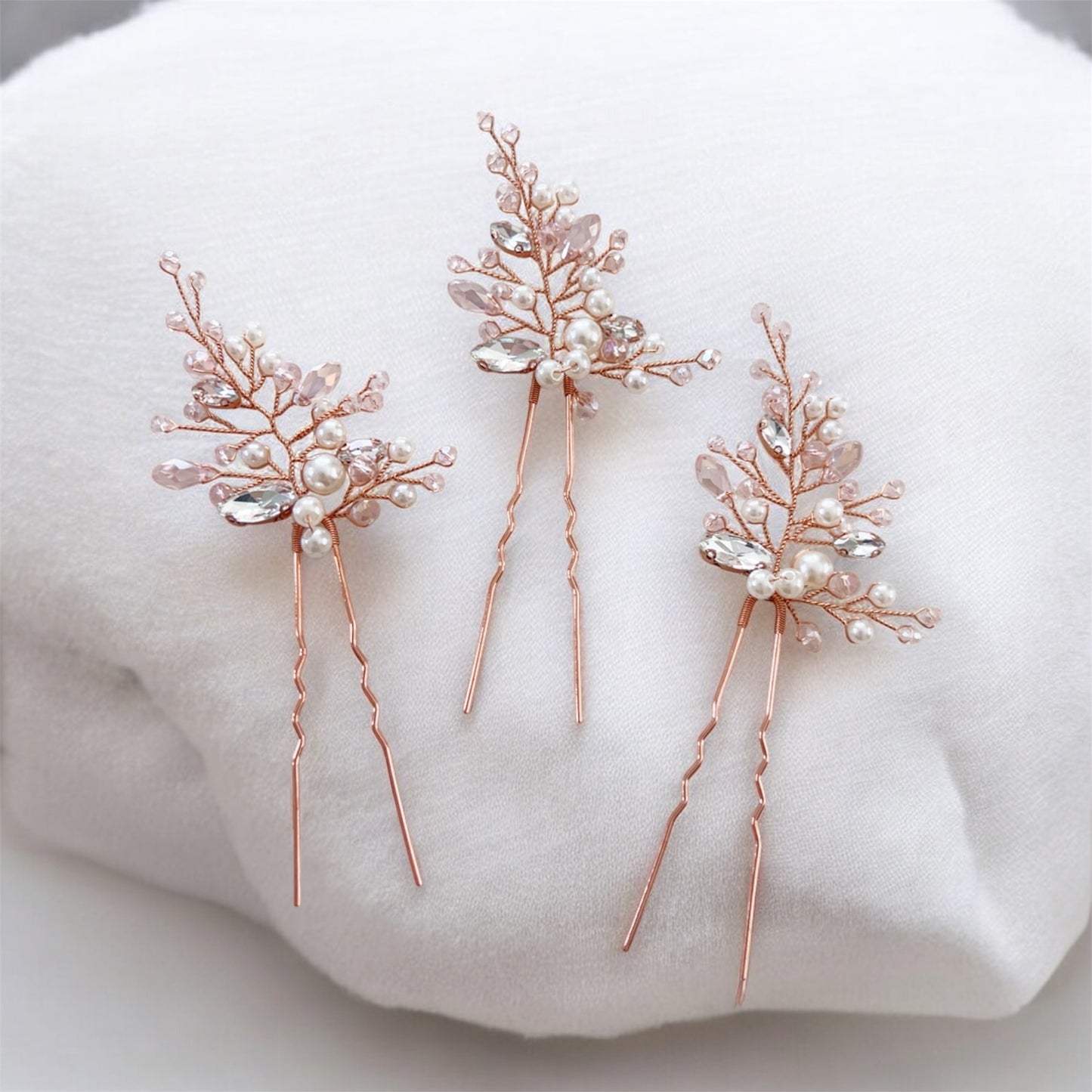 Blush Pink Bridal Hair Pins
