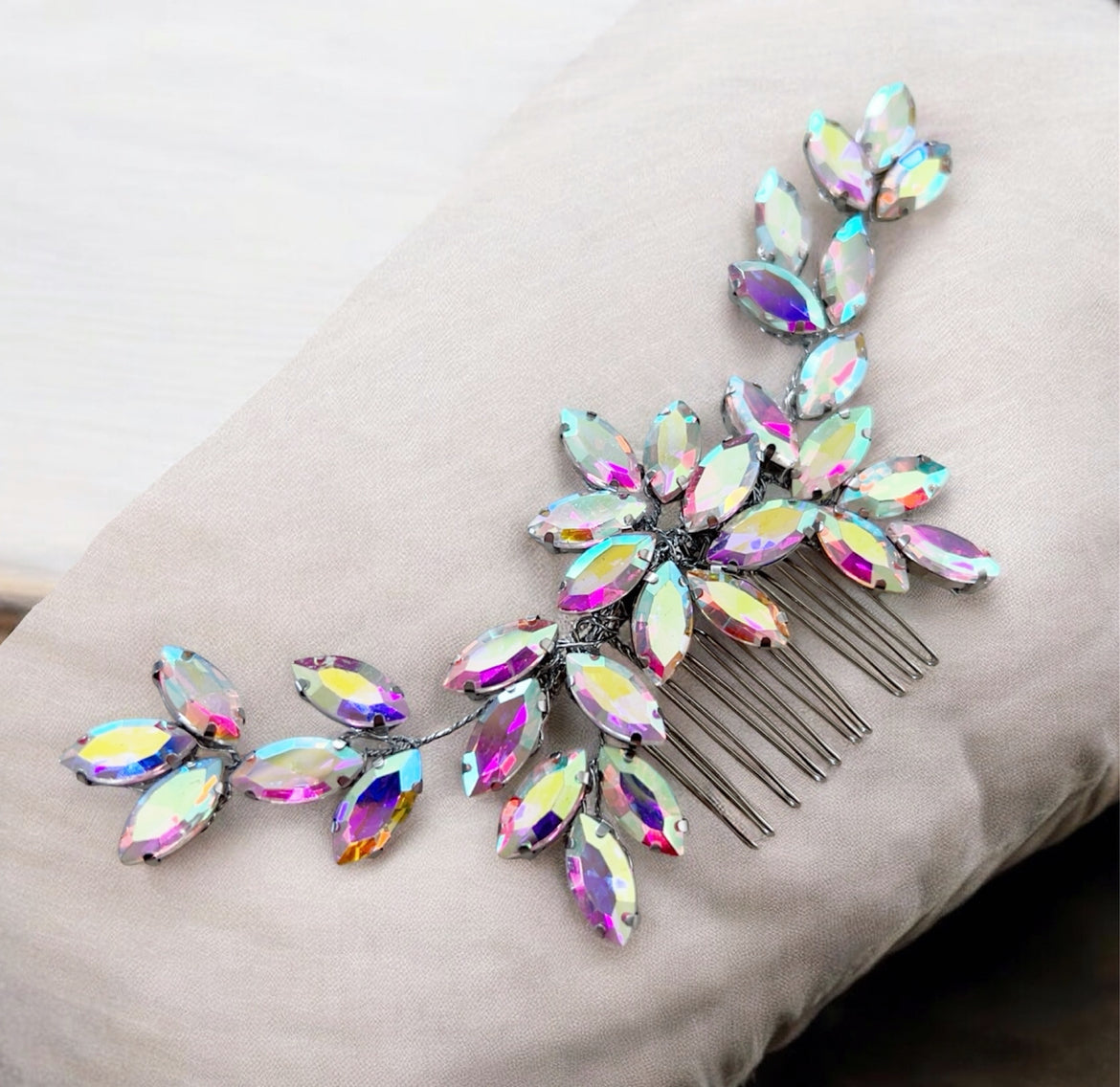 Mirror Crystal Hair Comb