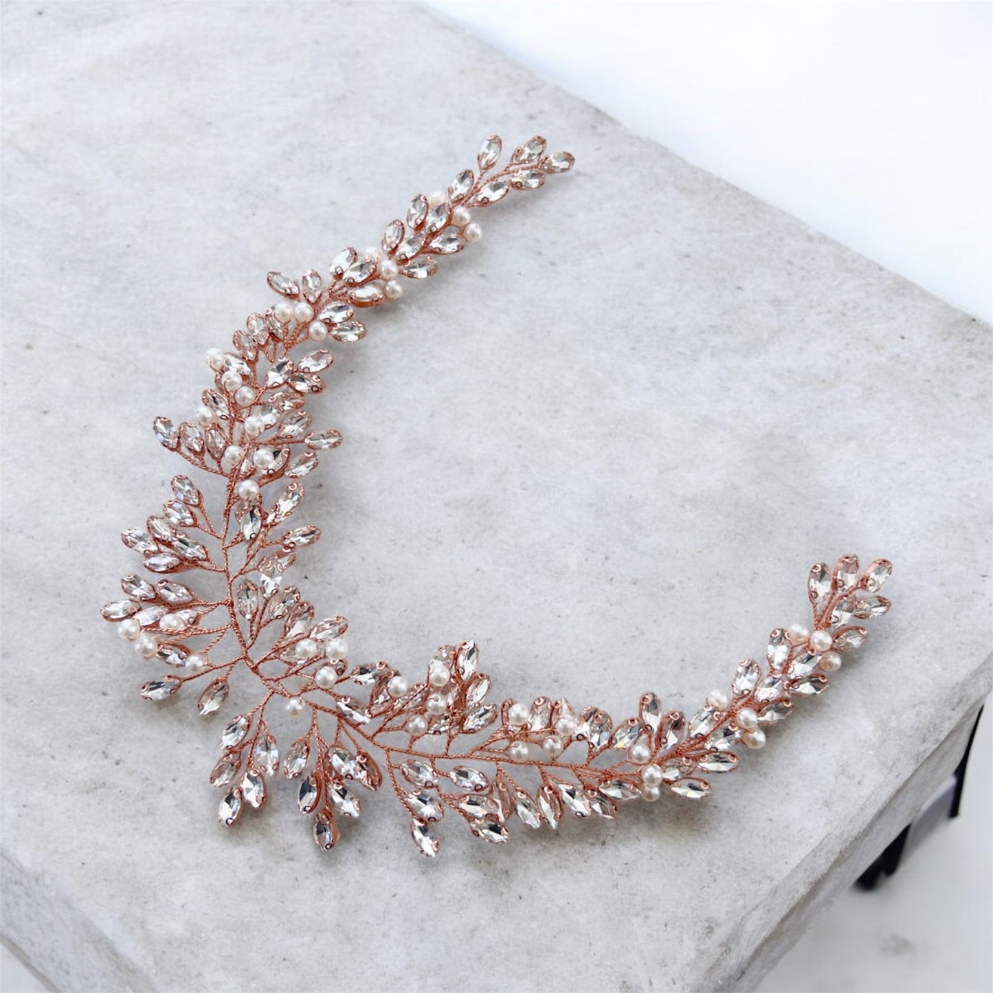 Rose Gold Bridal Hair Vine