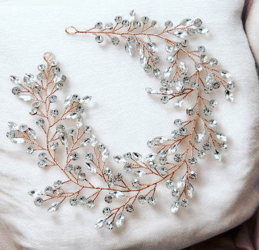 Rose Gold Bridal Hair Vine