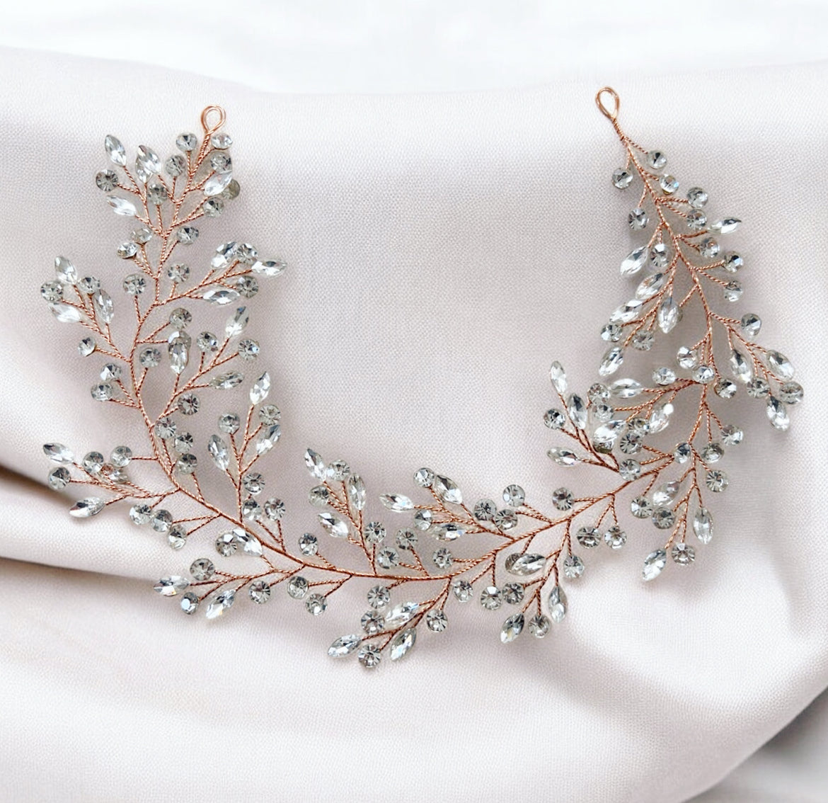 Rose Gold Bridal Hair Vine