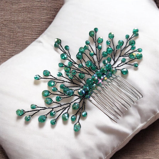 Green and Black Hair Comb