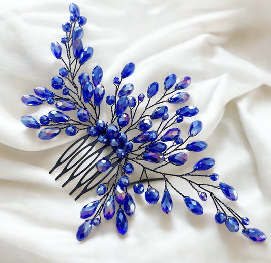 Blue and Black Hair Comb