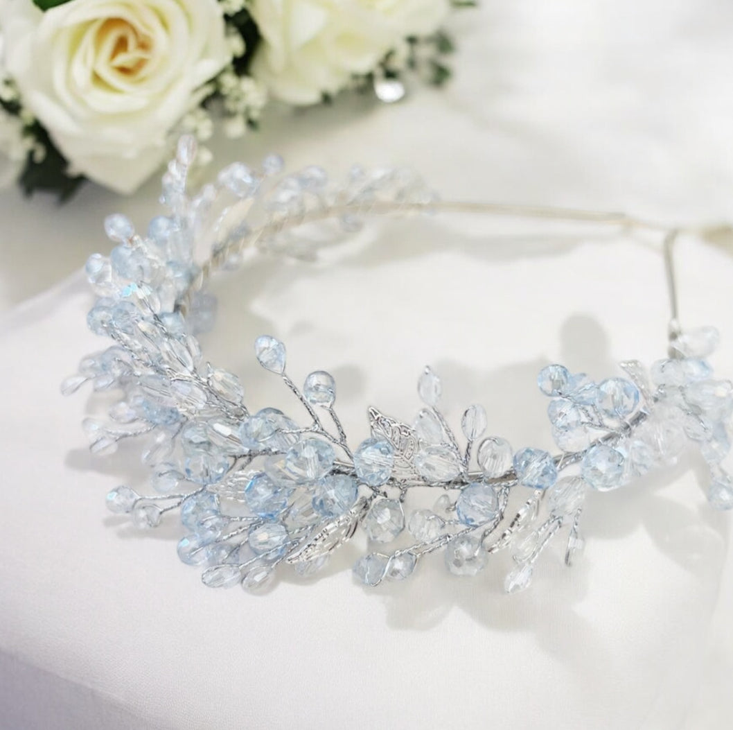 Pale Blue Bridal headpiece