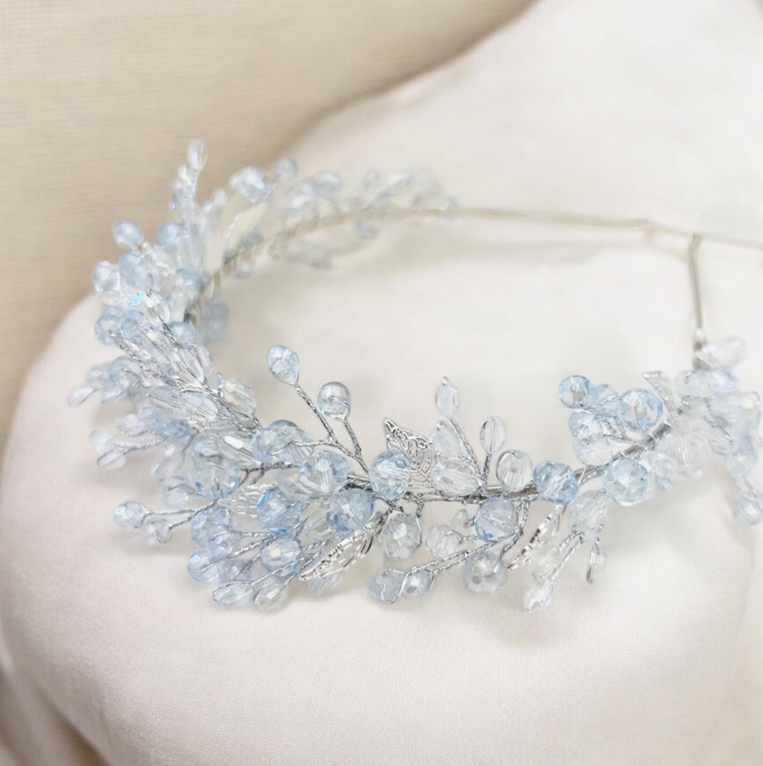 Pale Blue Bridal headpiece