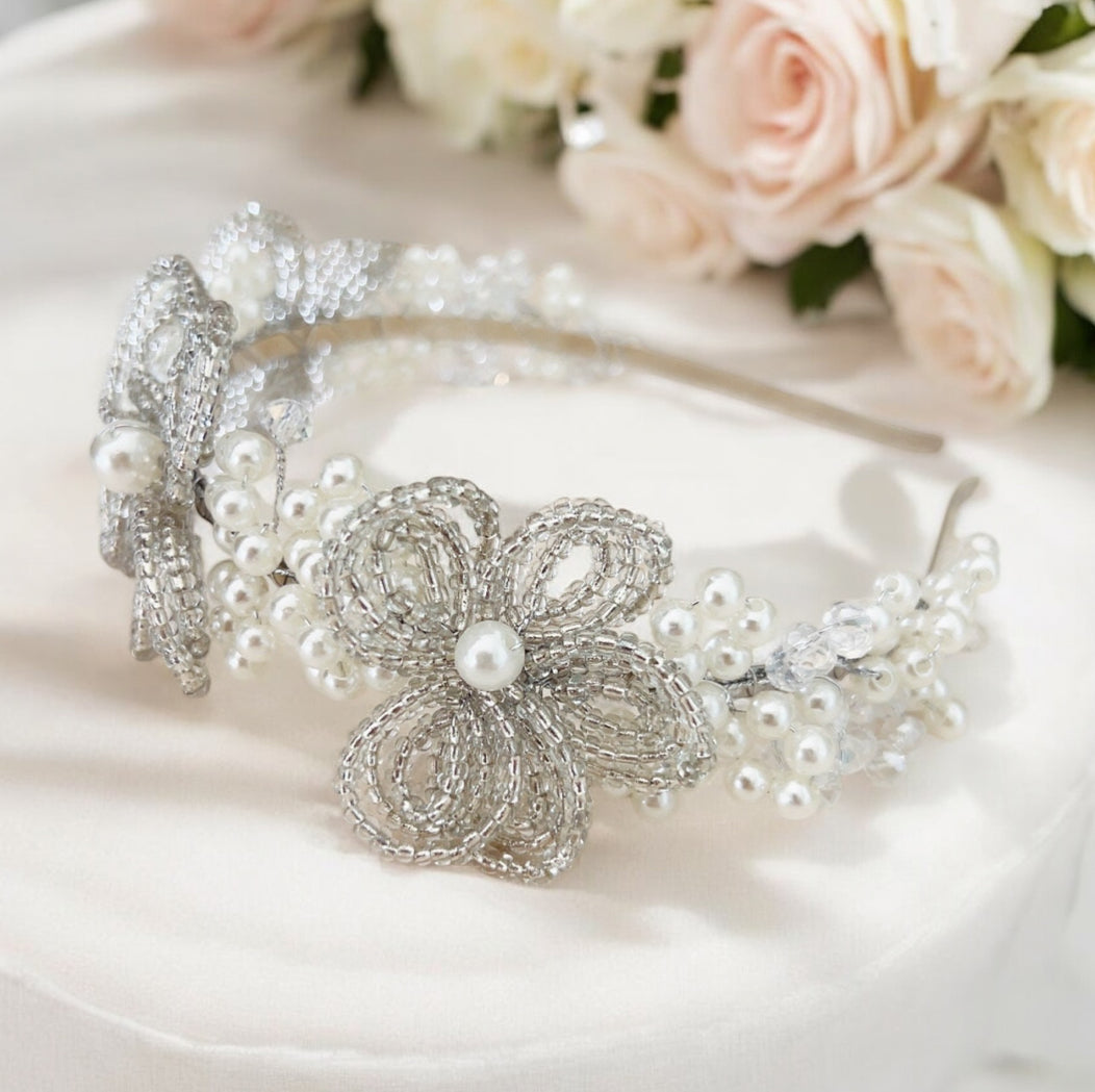 50’s inspired bridal headpiece