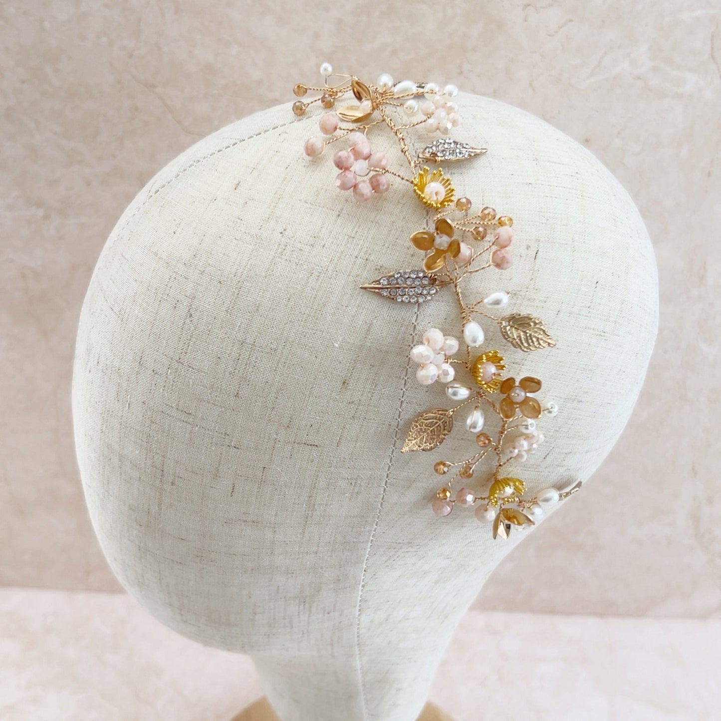 Delicate bridal hair vine - Petal & Pearl