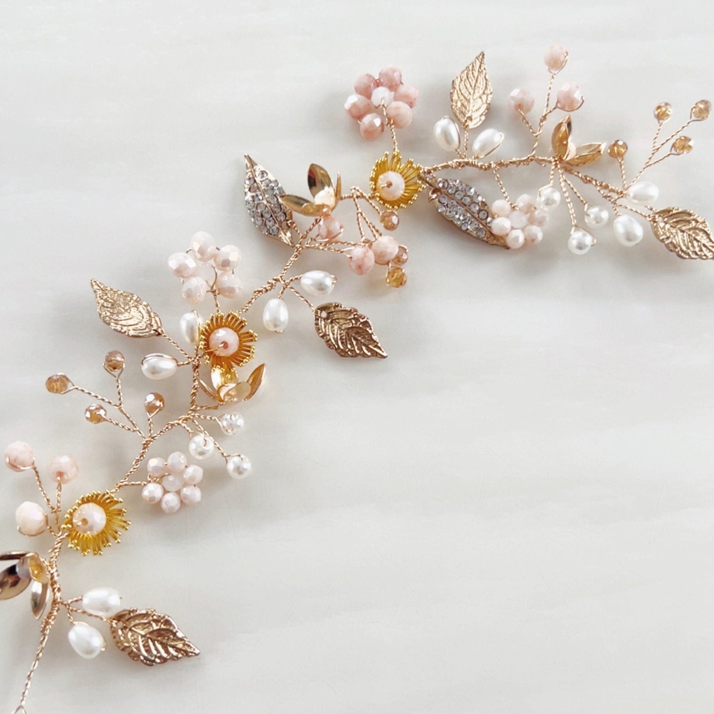 Delicate bridal hair vine - Petal & Pearl