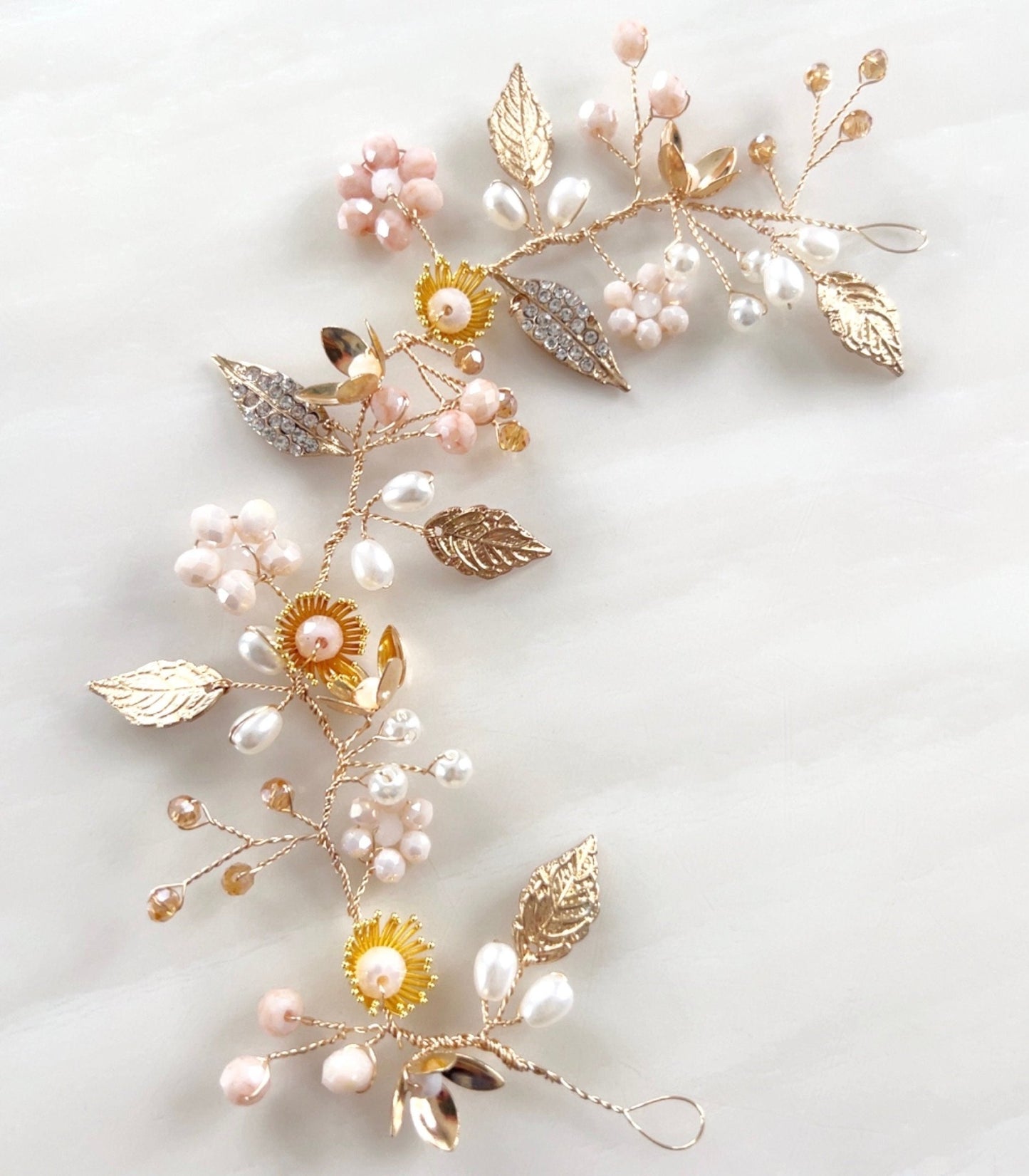 Delicate bridal hair vine - Petal & Pearl