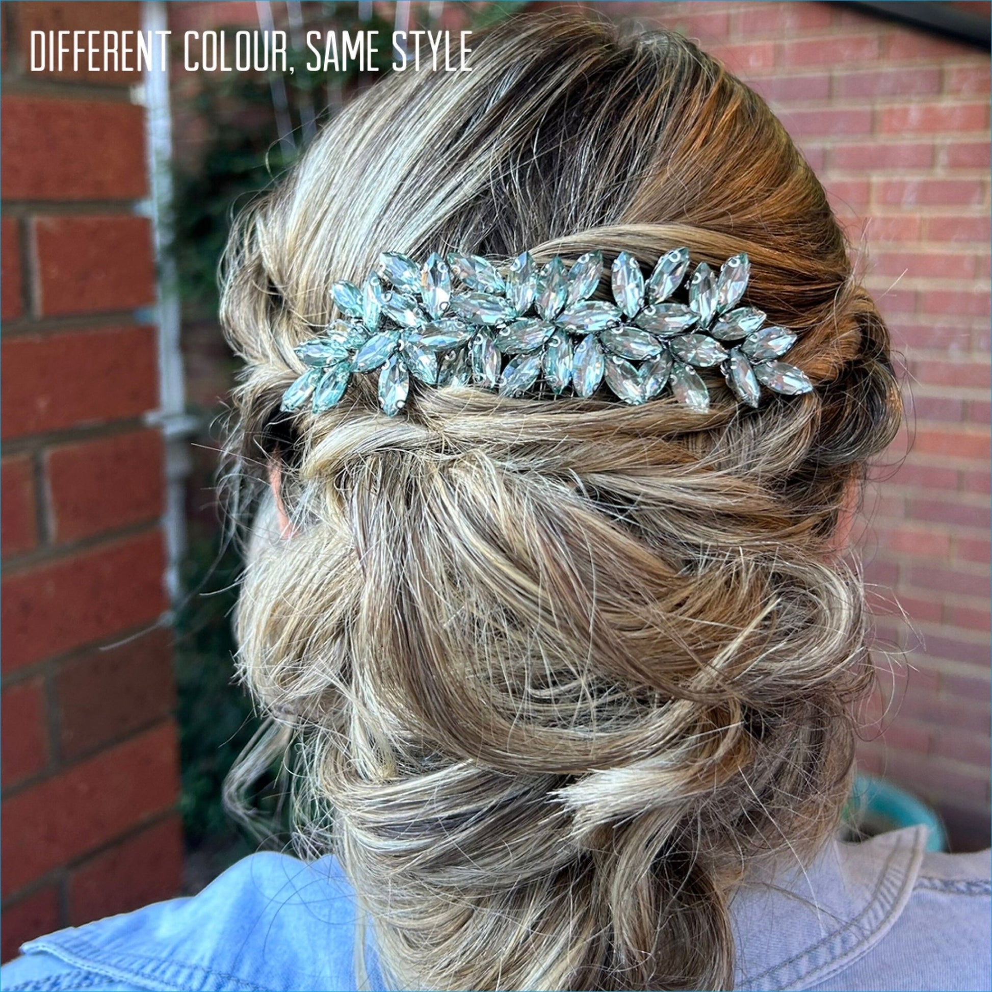 Enya AB crystal hair comb - Petal & Pearl