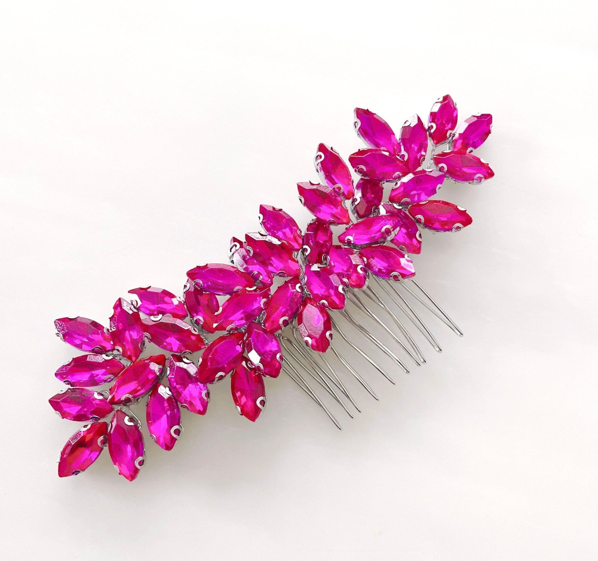 Enya hot pink hair comb - Petal & Pearl