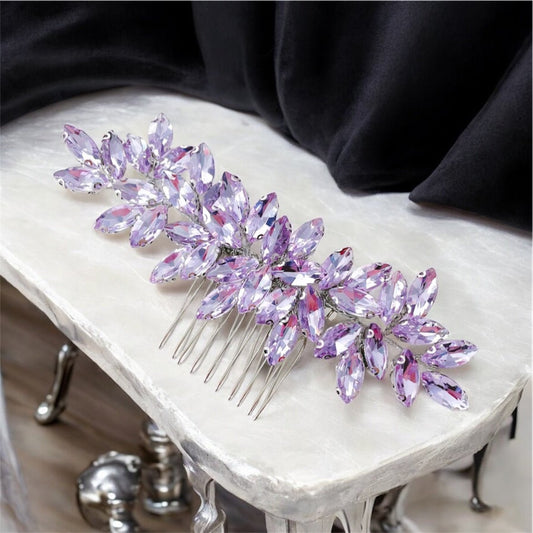 Enya lilac hair comb - Petal & Pearl