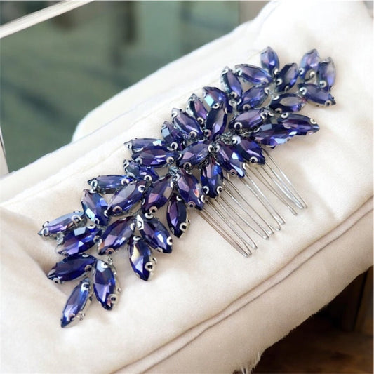 Enya purple hair comb - Petal & Pearl