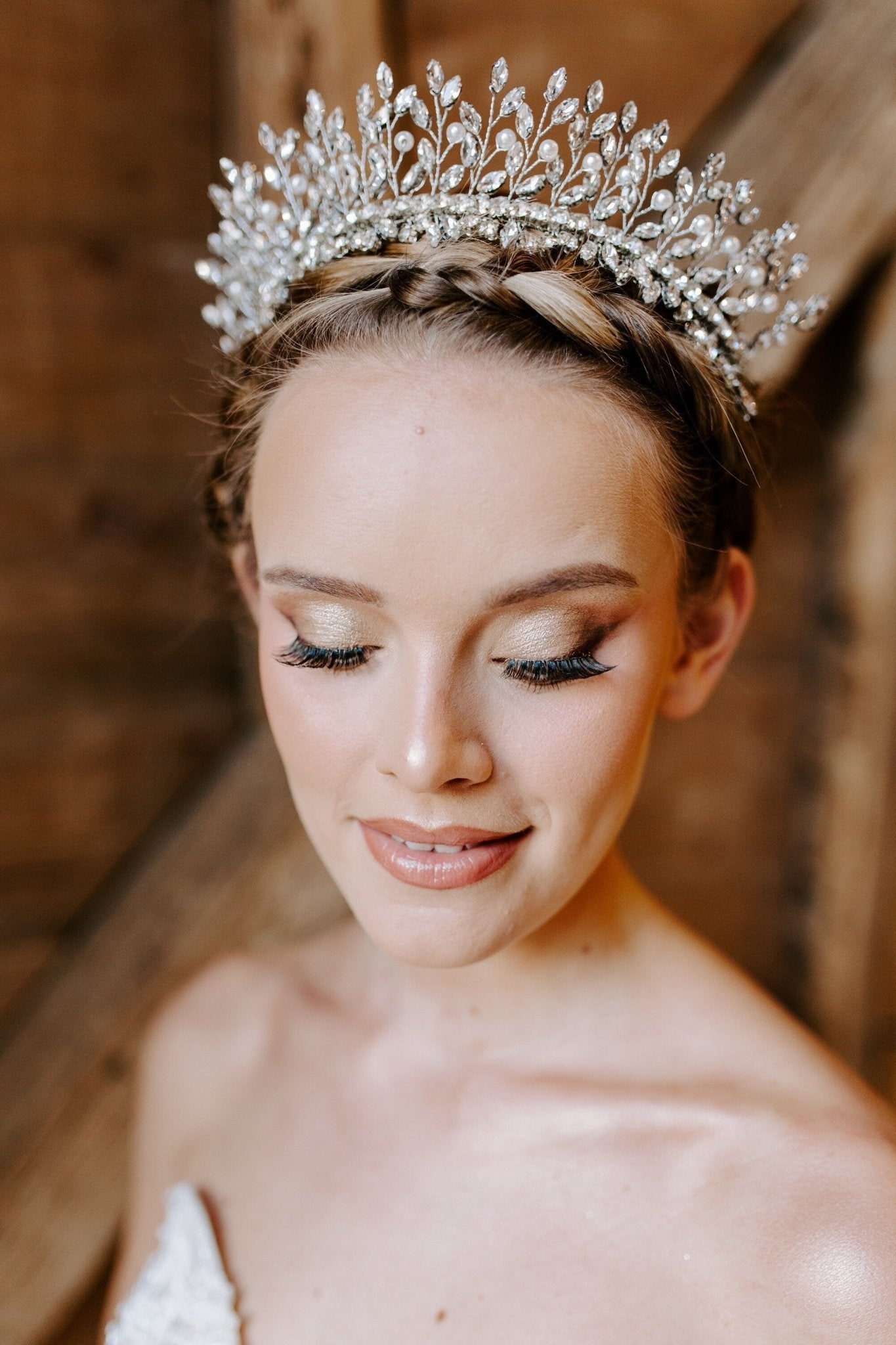 Gold Fairytale crystal tiara - Petal & Pearl