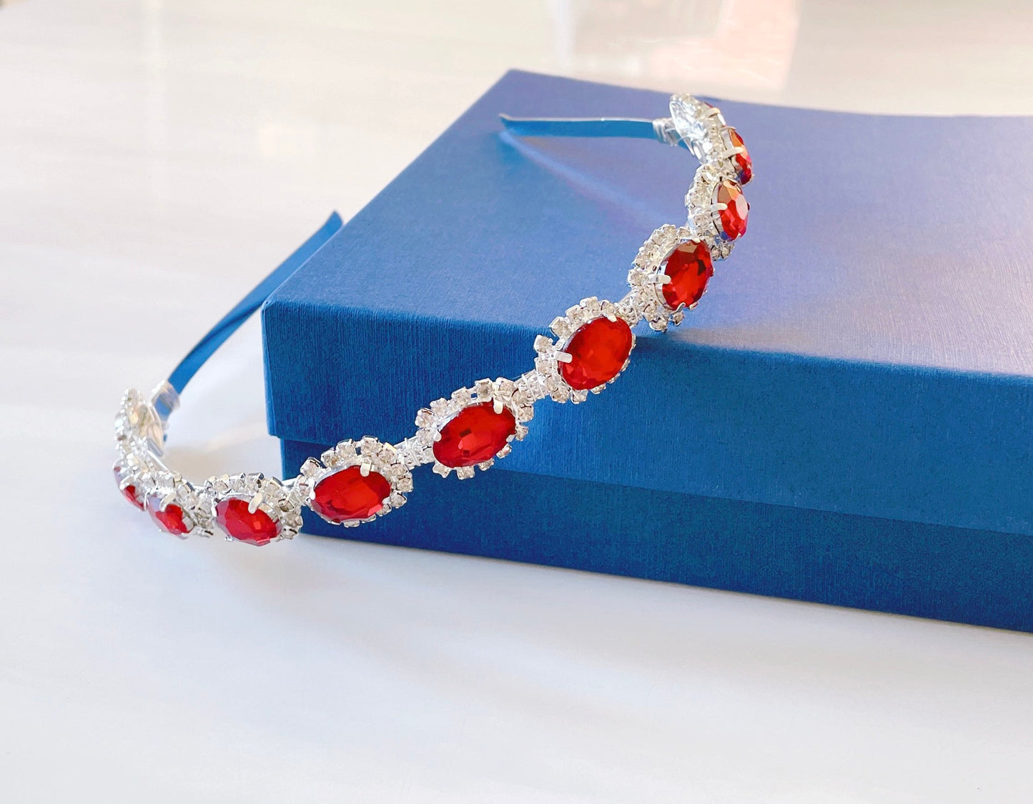 Red crystal headband