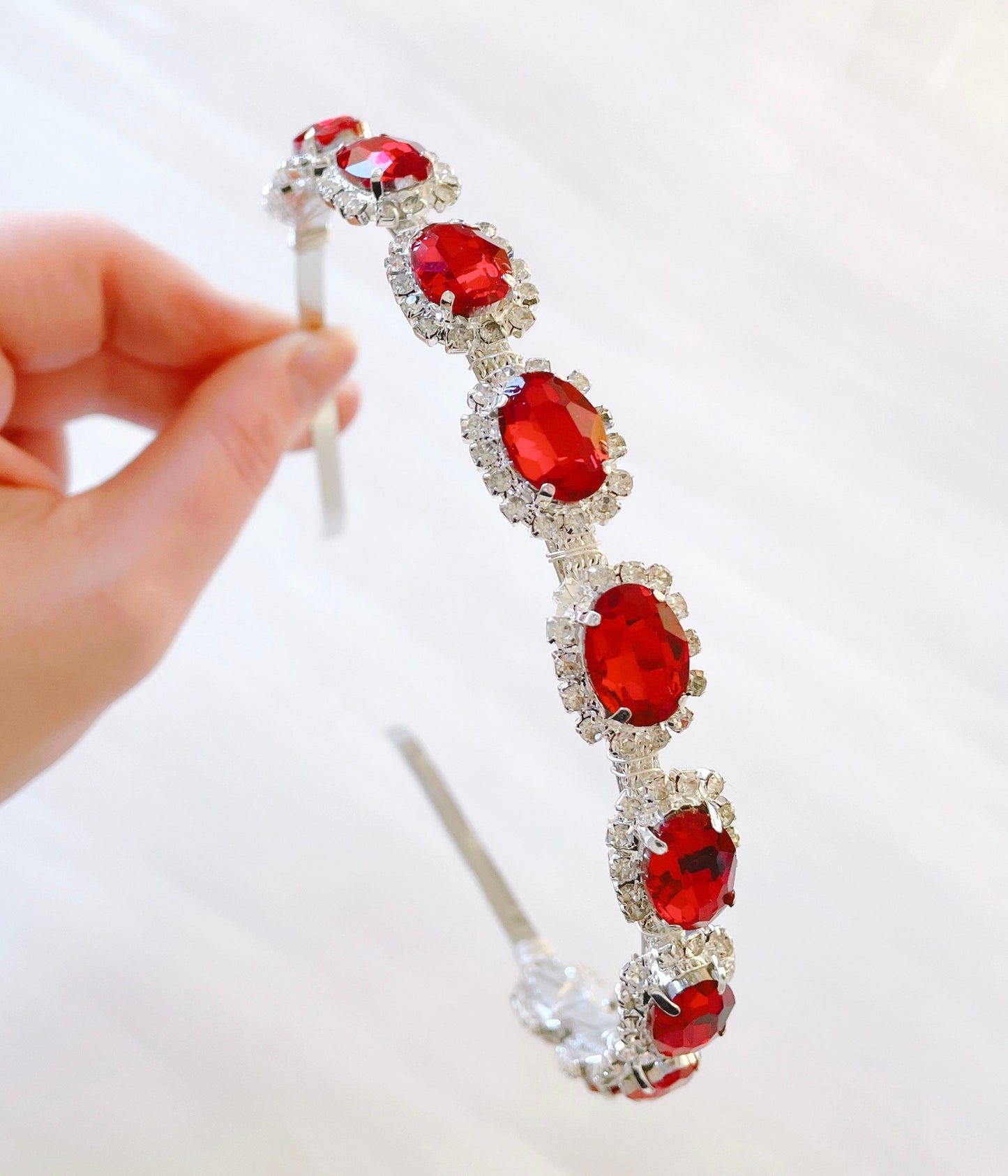 Red crystal headband