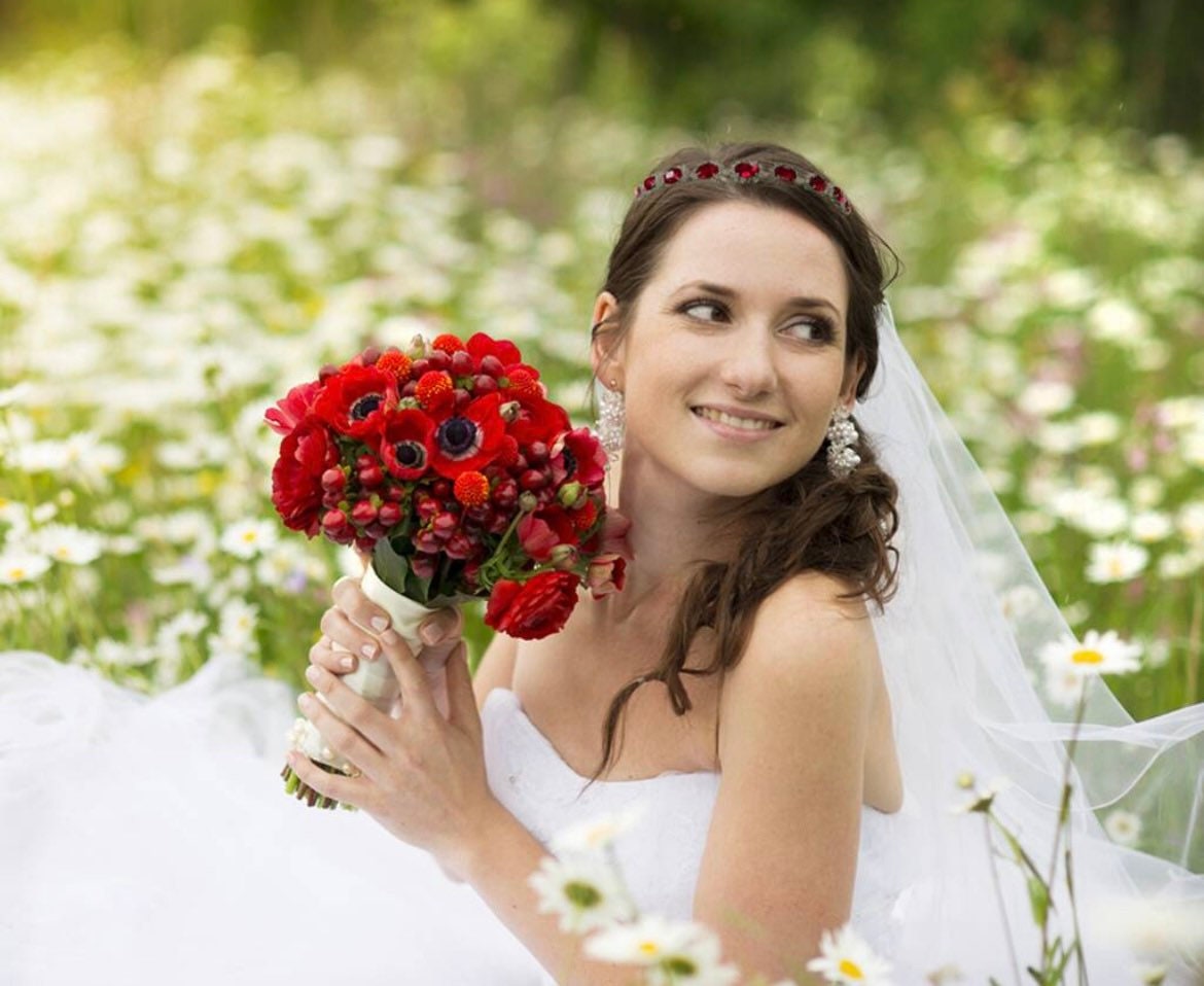 Red crystal headband