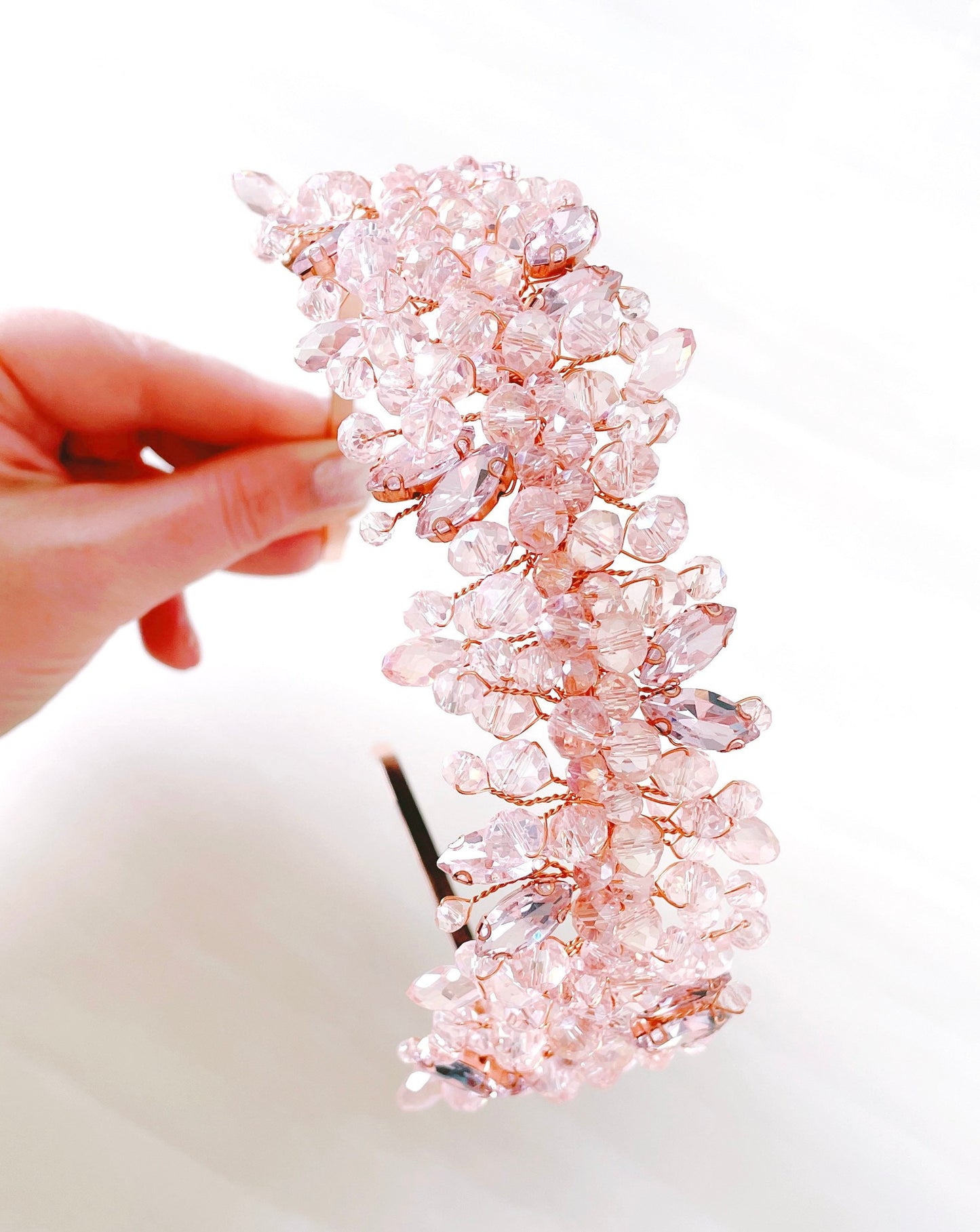 Pink crystal headband