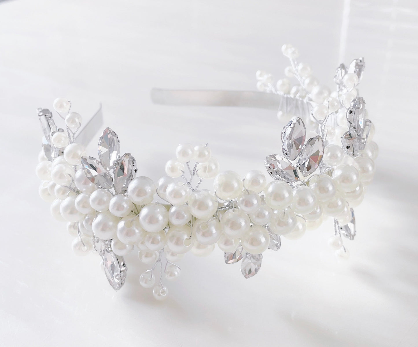 Ivory pearl headpiece