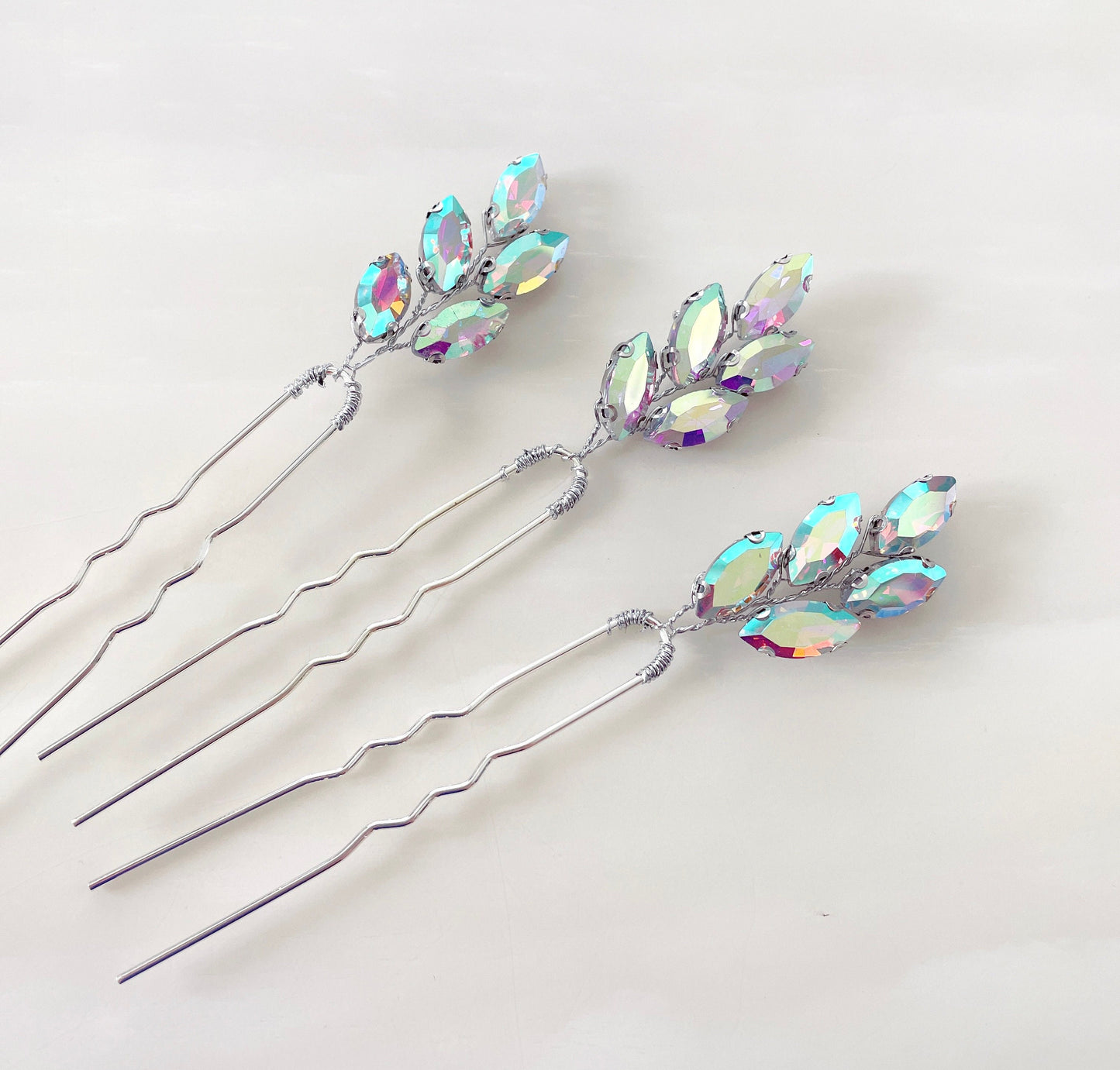 AB crystal hair pins