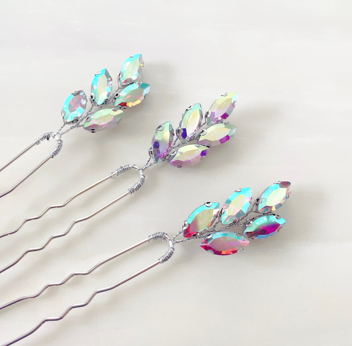 AB crystal hair pins