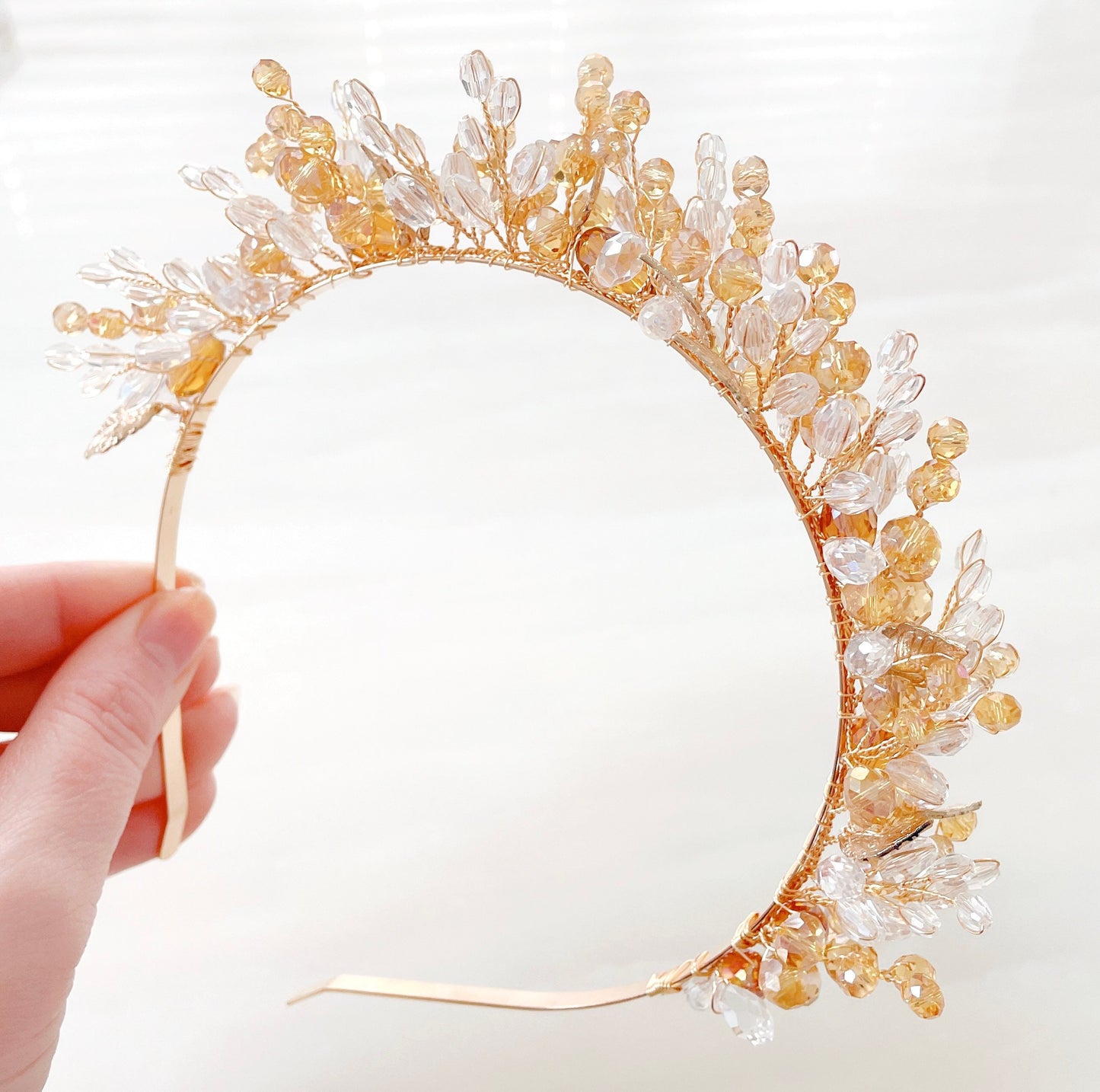 Gold bohemian inspired Bridal headpiece