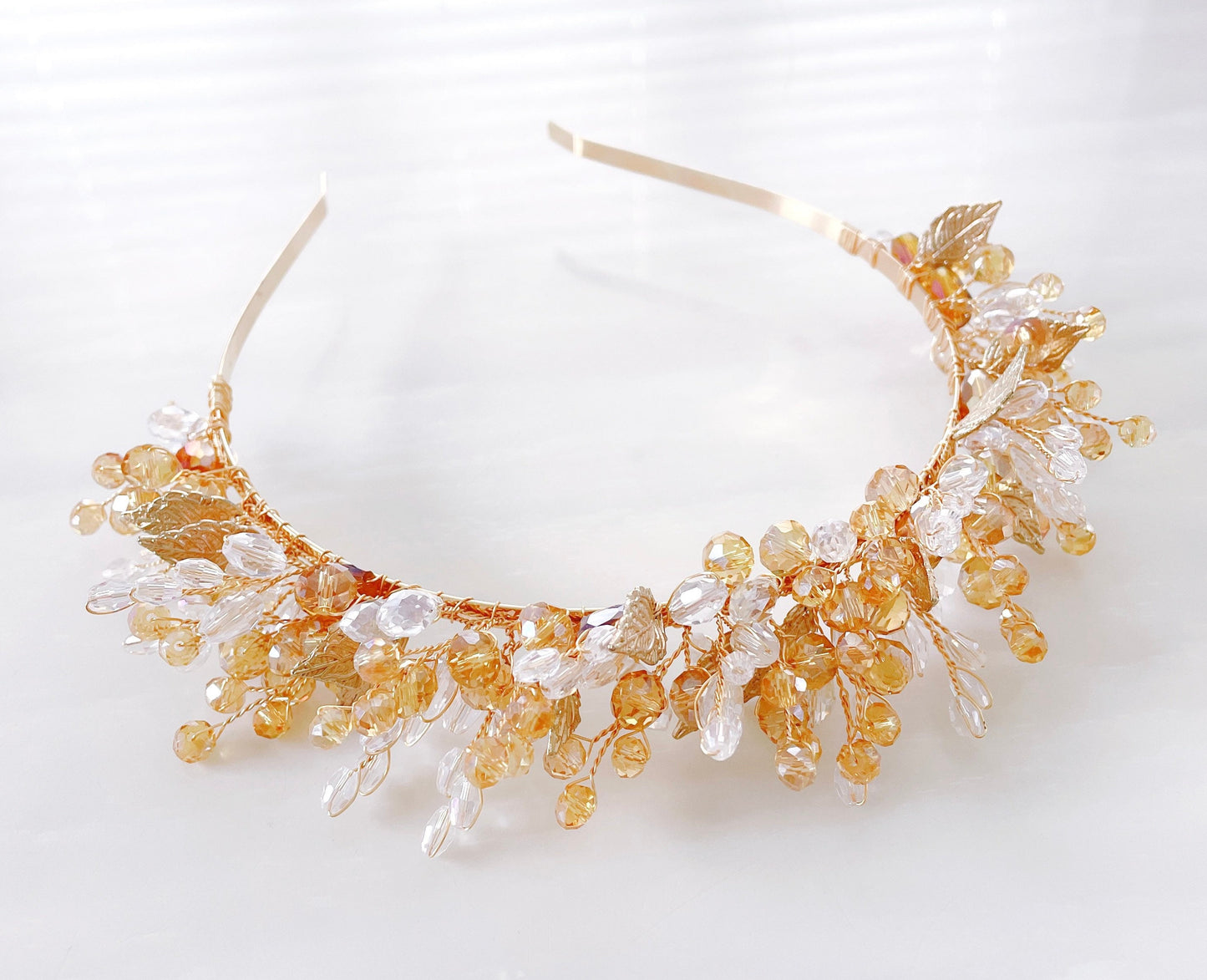 Gold bohemian inspired Bridal headpiece