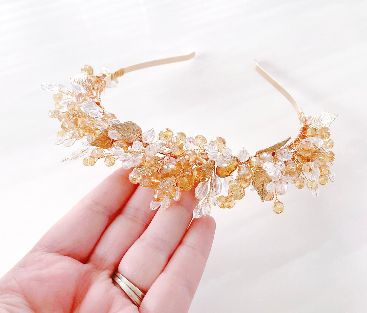 Gold bohemian inspired Bridal headpiece