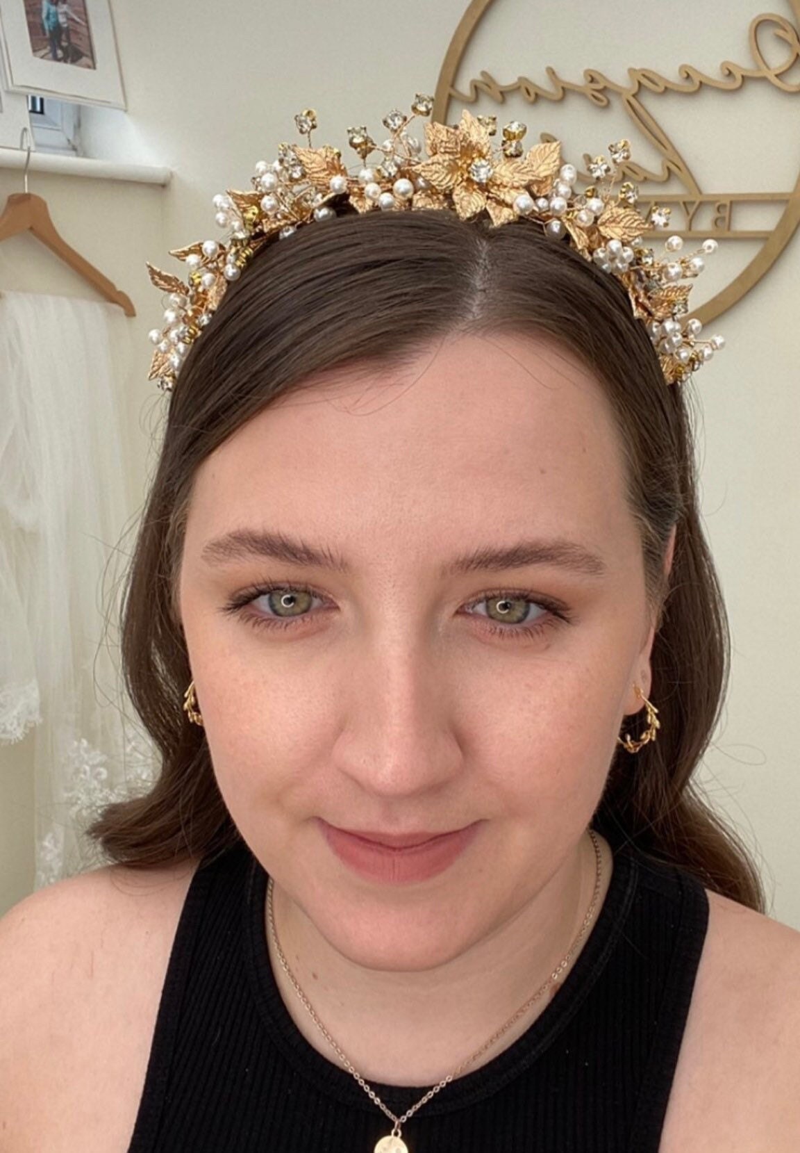 Gold leaf bohemian bridal headband