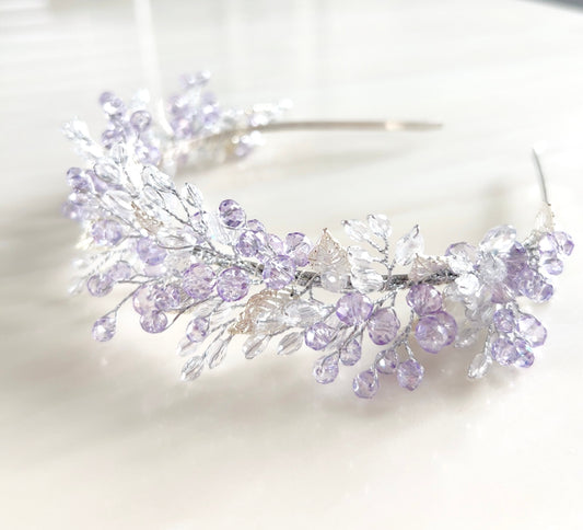 lilac crystal headband