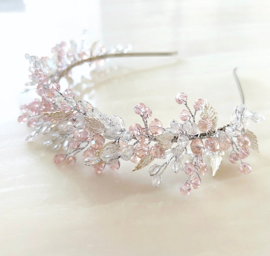 Pale Pink Bridal Headpiece